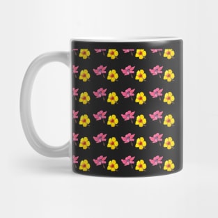 Hibiscus Pattern in Watercolors and a white background Mug